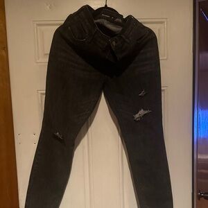 Old Navy Charcoal Distressed Women's Skinny Jeans